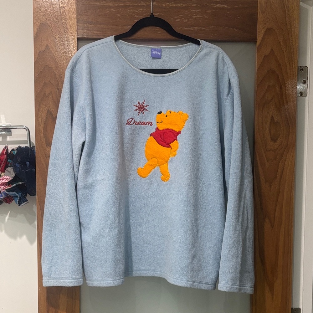 Disney Light Blue Winnie the Pooh Fleece Sweatshirt